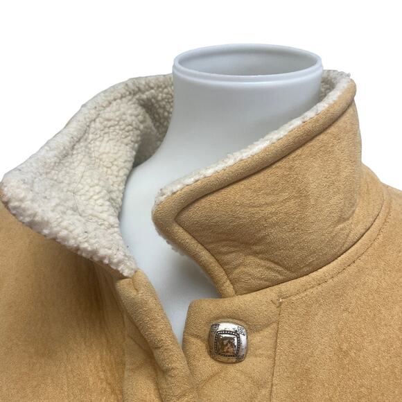 County Clothing Co Womens XL Poly Cotton Long Sleeve Button Up Sueded Jacket - Picture 2 of 5